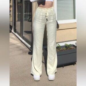 ZARA flowy summer buttery yellow pants SIZE S